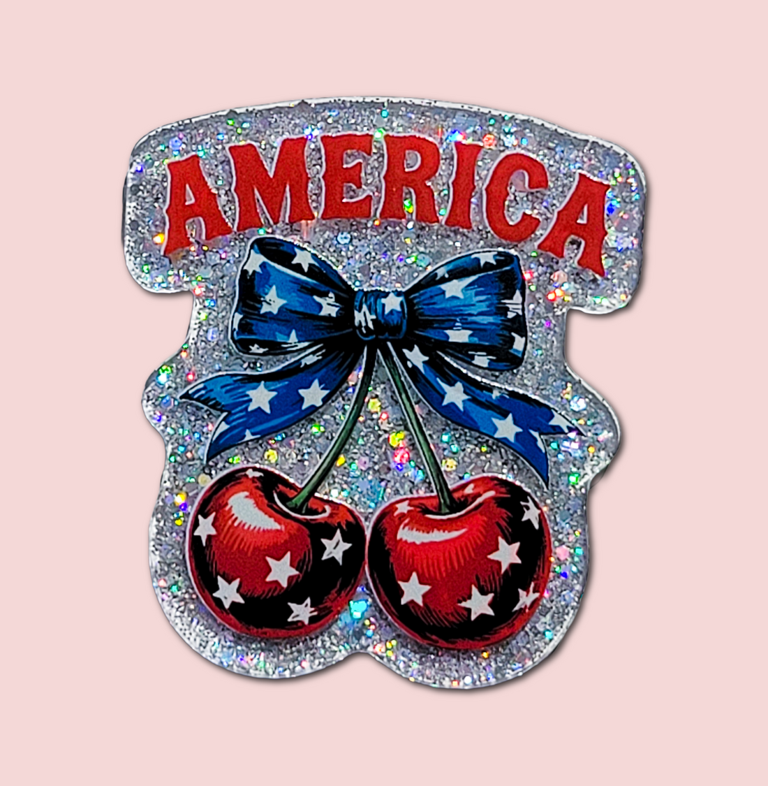 America Cherries interchangeable badge topper by Cherry Bomb Creations