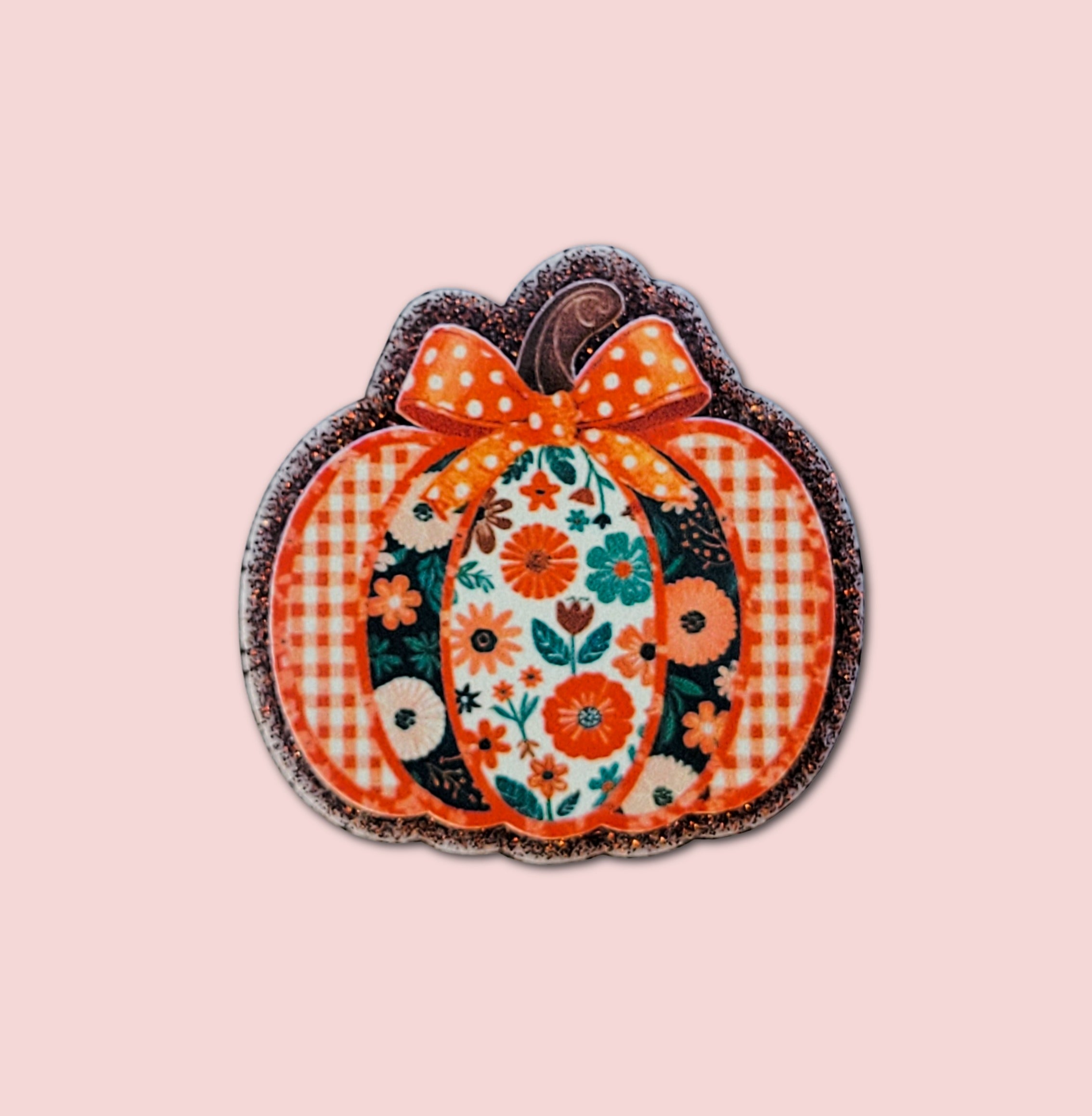 Fall Flower Print Pumpkin