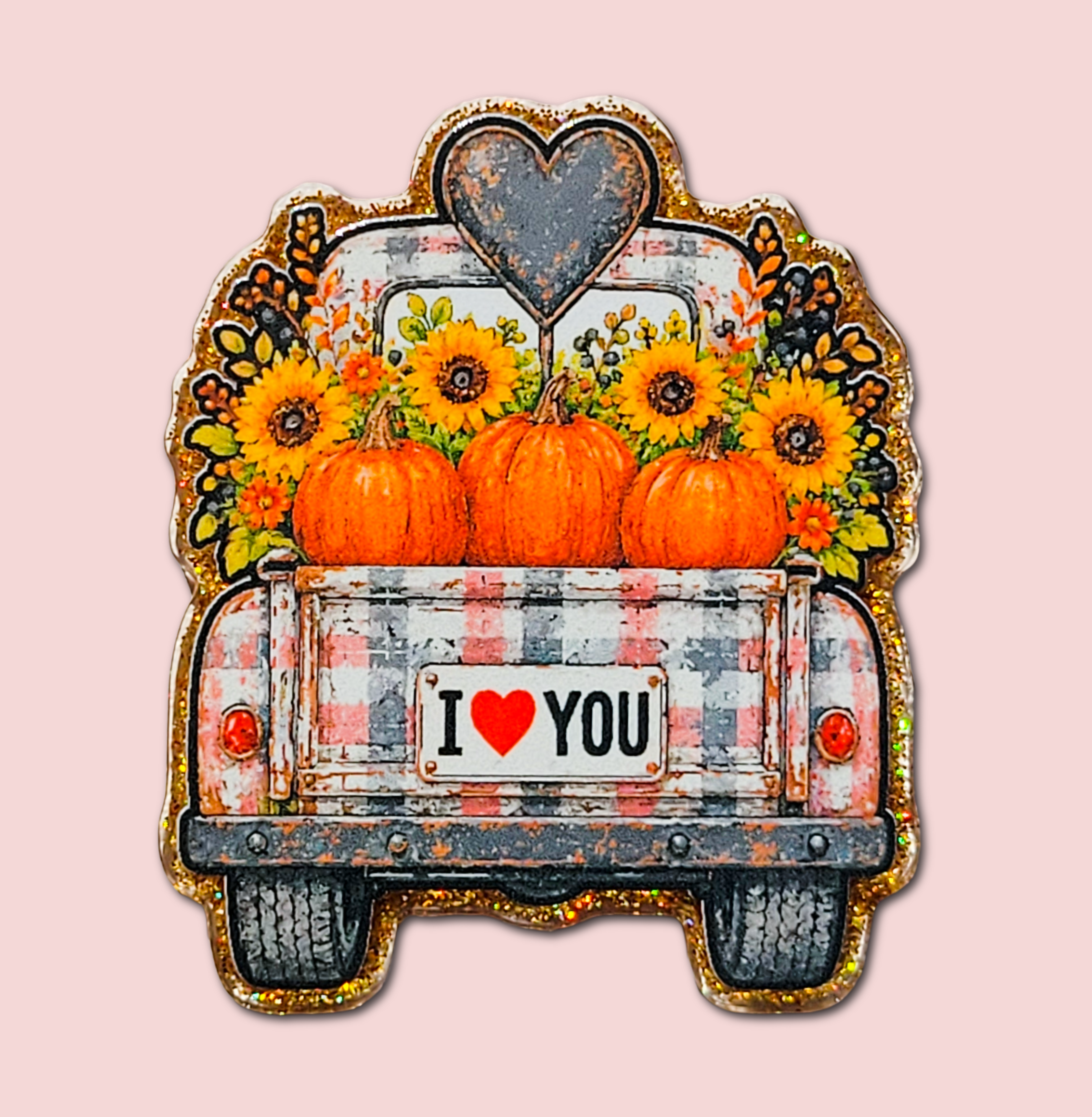 Rustic Fall Truck Interchangeable Badge Topper