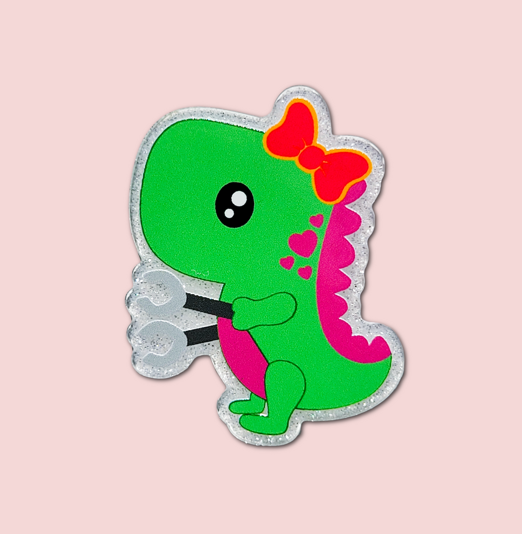 Girl Dinosaur With Extended Arms