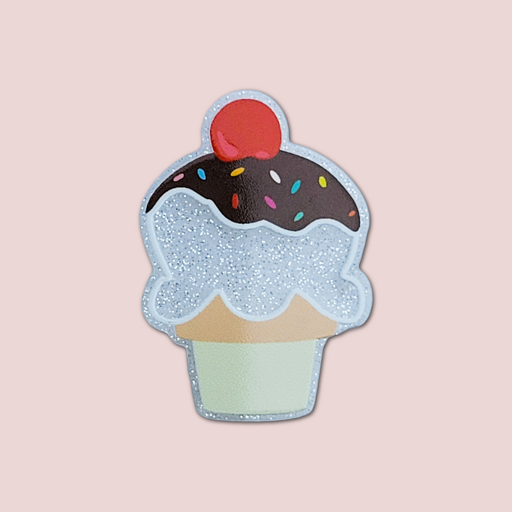 Ice Cream Cone With Cherry