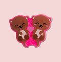 Two Otters With Heart