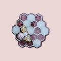 Bee On Honeycomb (Pink)