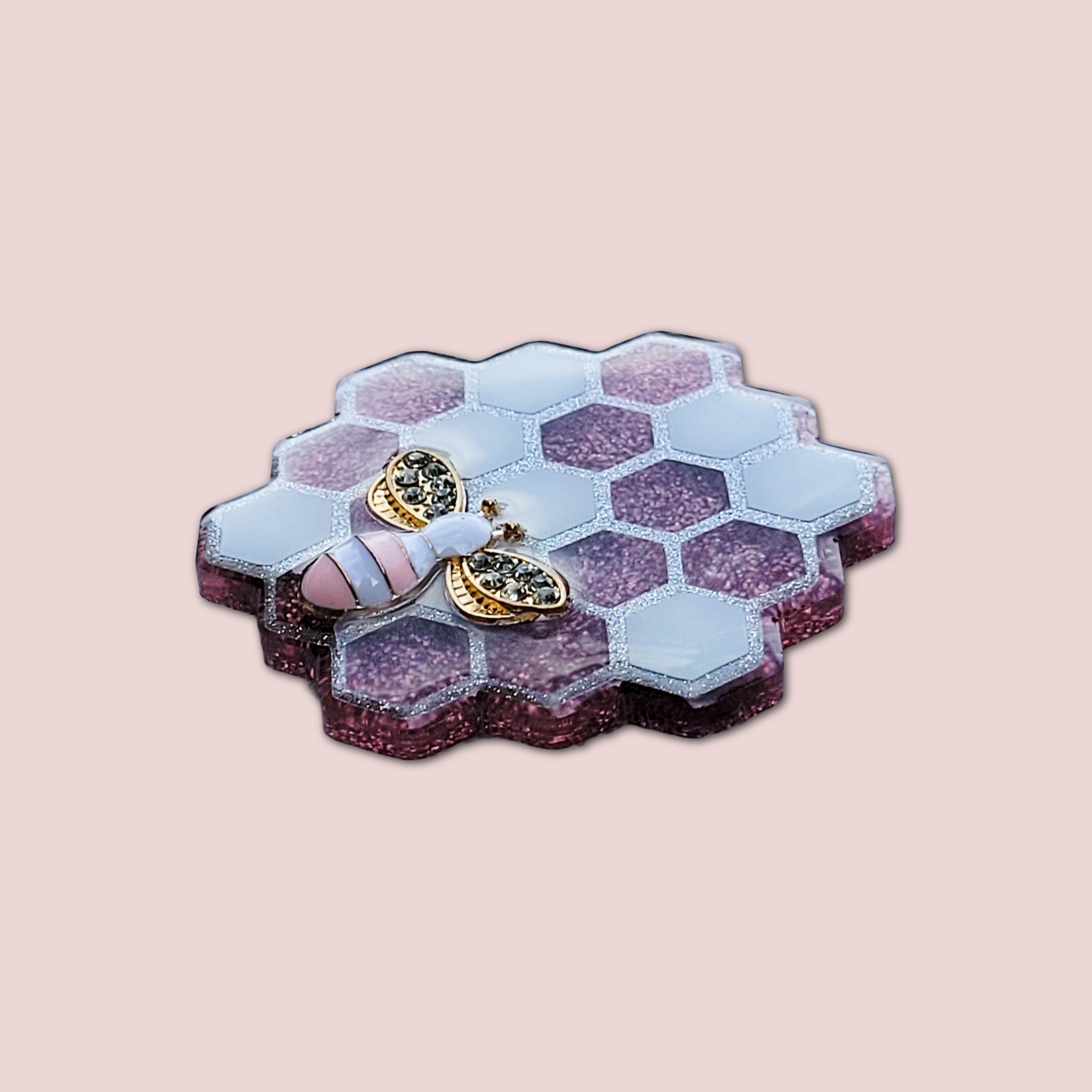 Bee On Honeycomb (Pink)