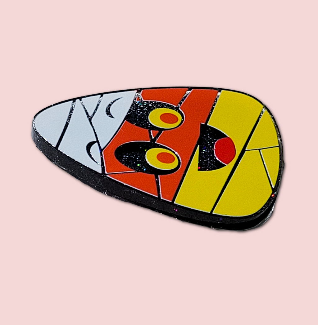 Candy Corn Mummy interchangeable badge topper product view