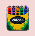 Cute crayon box colors interchangeable badge topper